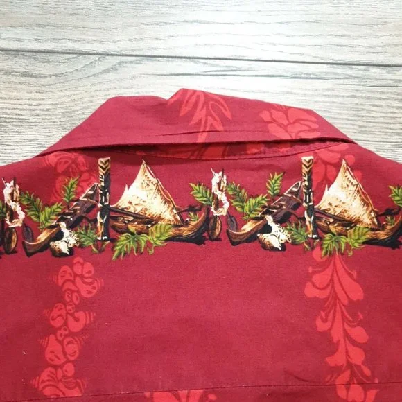 Winnie Fashion Mens 3XL Short Sleeve Shirt Hawaiian Vacation Party Shirt Canoe - Picture 7 of 8